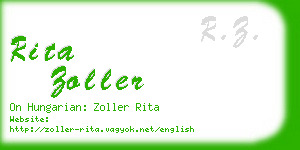 rita zoller business card